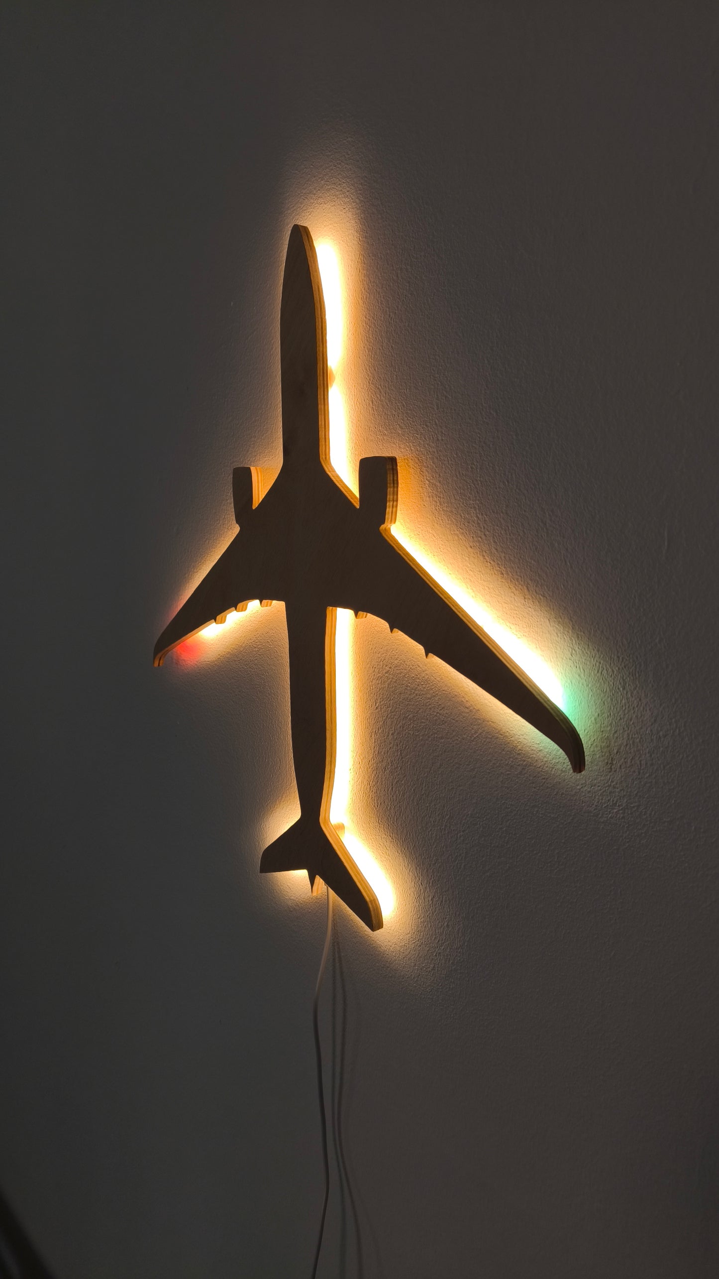 Airbus A350 Holz LED Wanddekoration / Nachtlicht