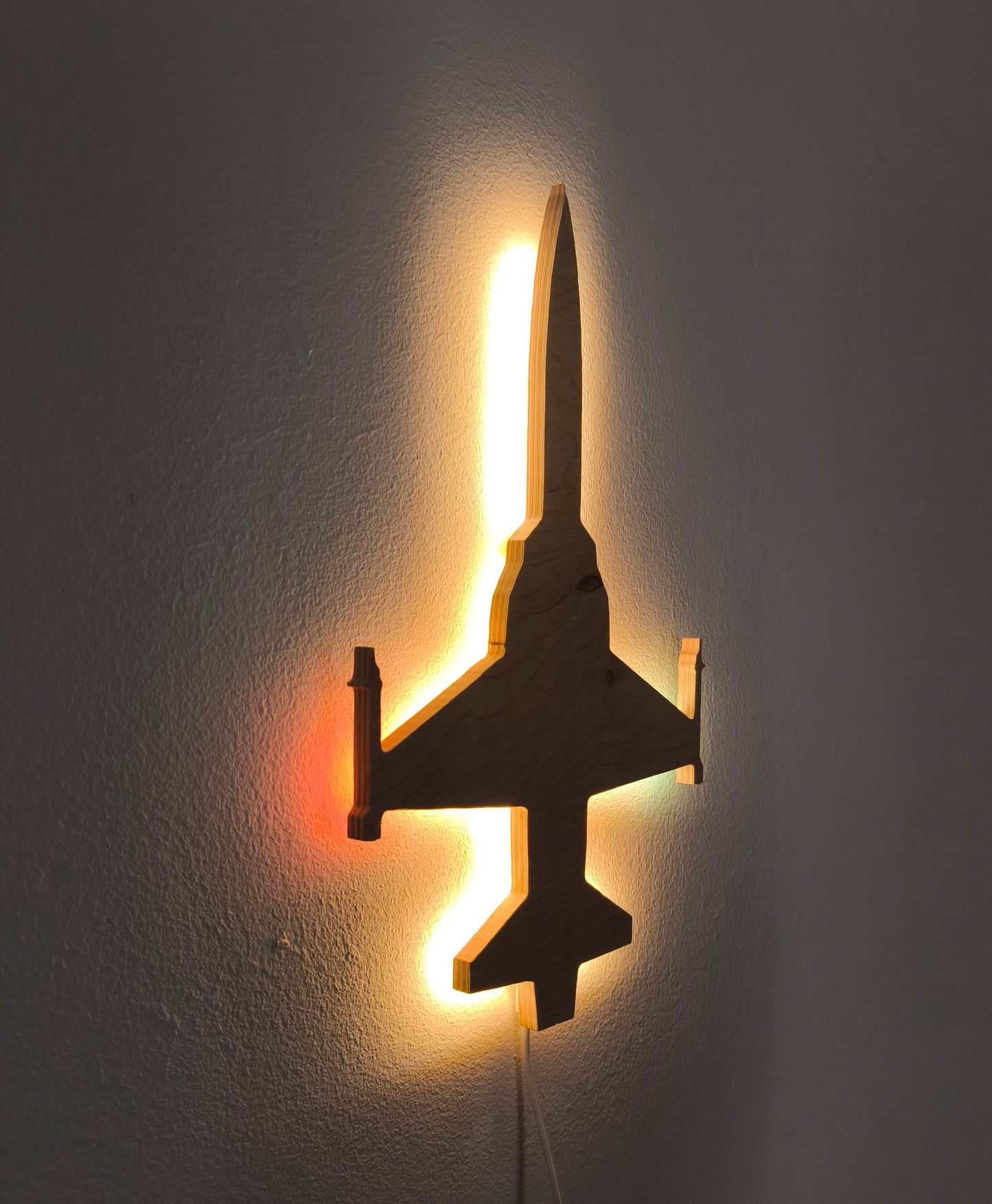 F5 Tiger Holz LED Wanddekoration / Nachtlicht