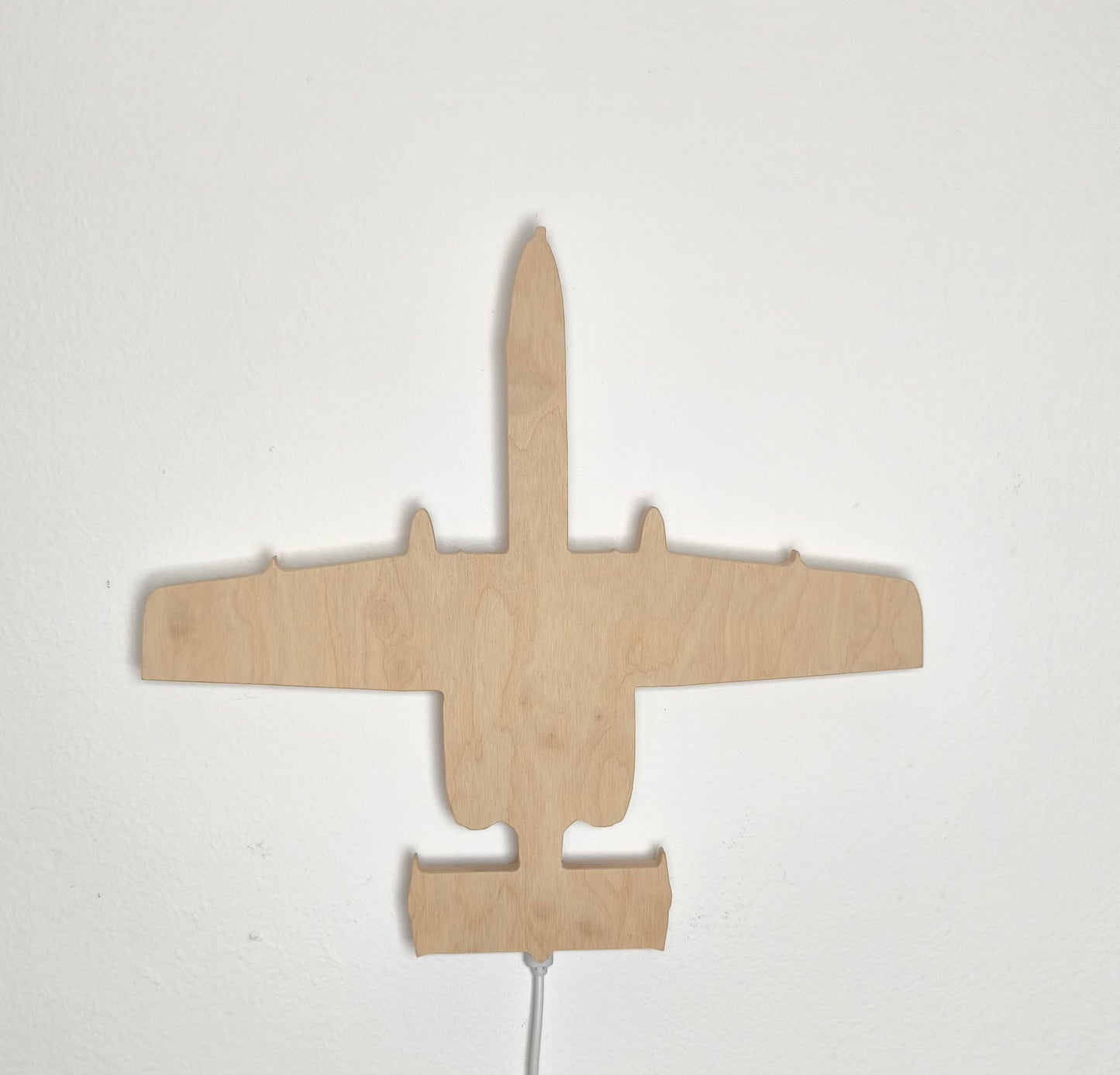 A10 Thunderbolt II Warthog Fairchild-Republic Holz LED Wanddekoration / Nachtlicht
