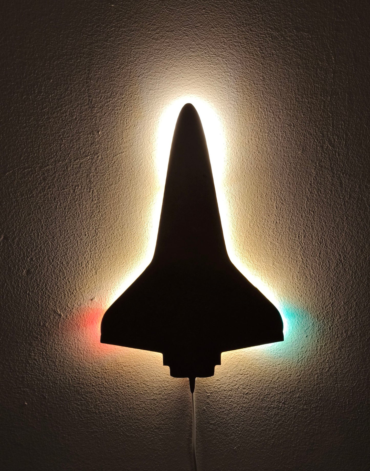Space Shuttle Holz LED Wanddekoration / Nachtlicht