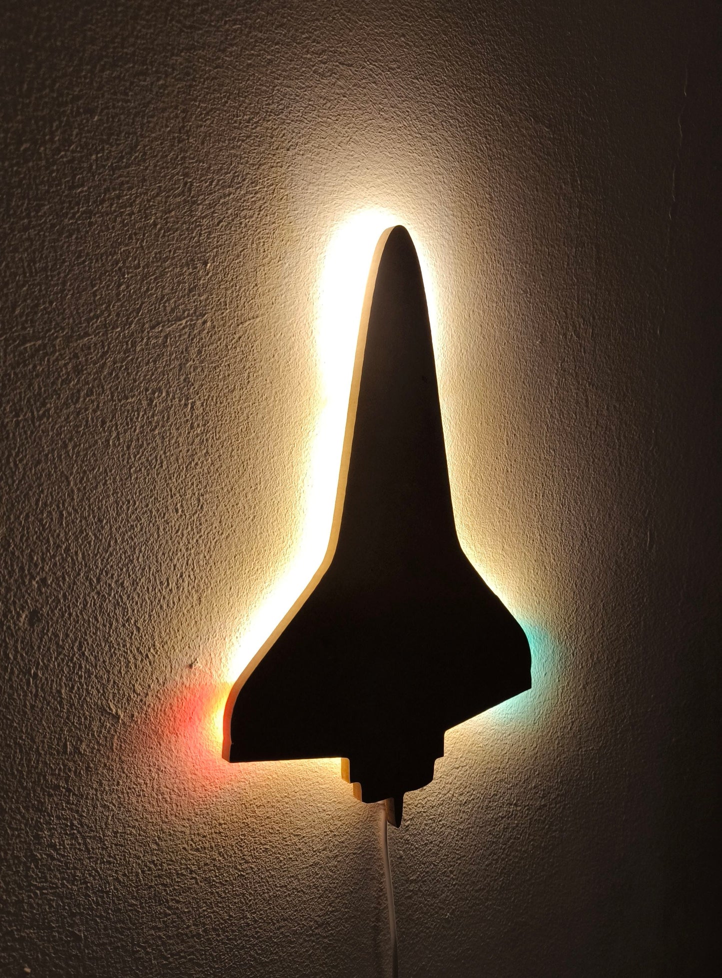 Space Shuttle Holz LED Wanddekoration / Nachtlicht