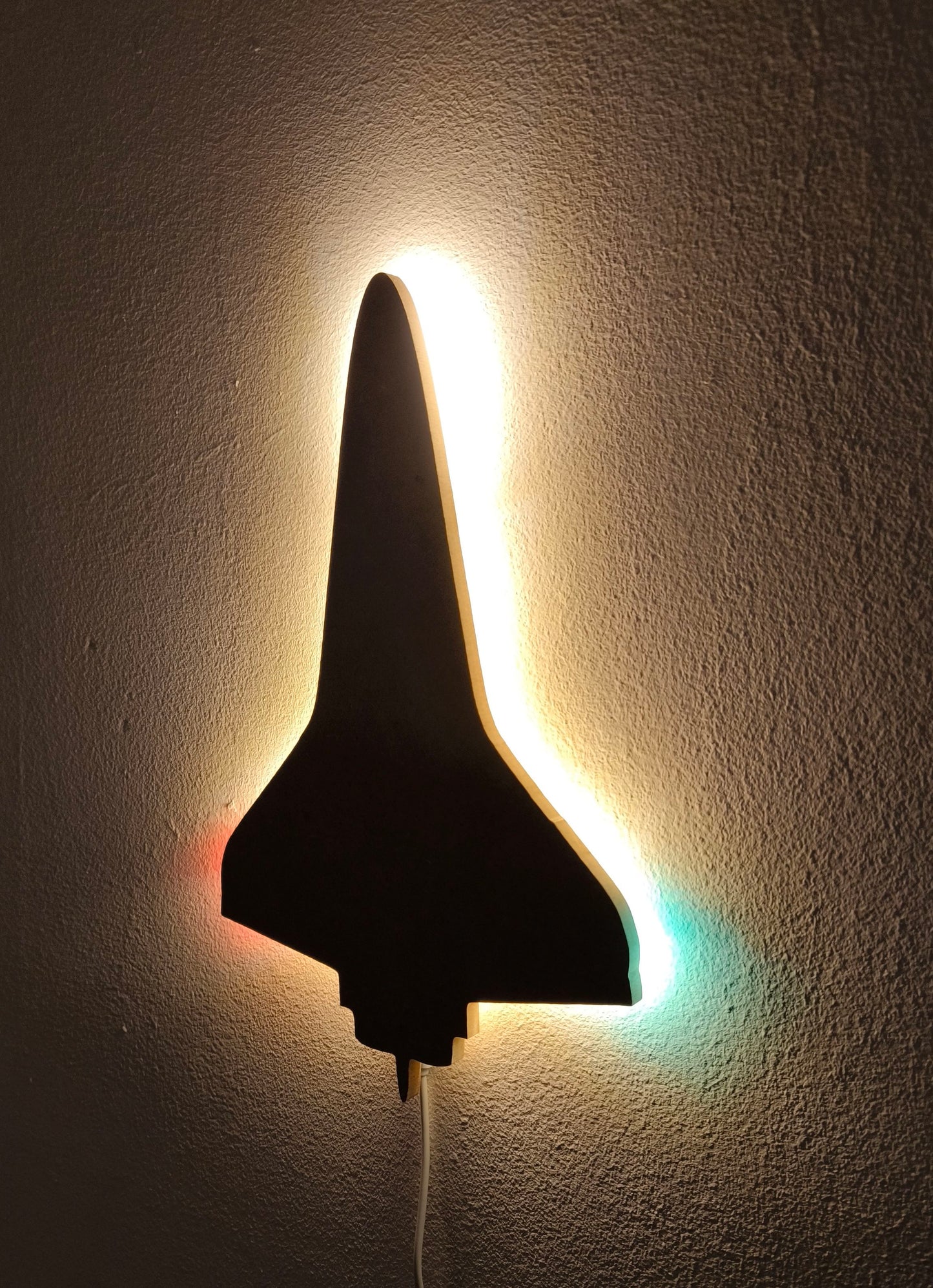Space Shuttle Holz LED Wanddekoration / Nachtlicht