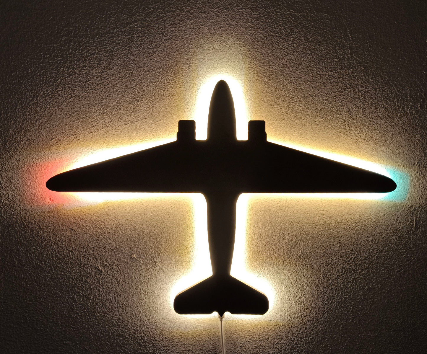 Douglas DC3 Holz LED Wanddekoration / Nachtlicht