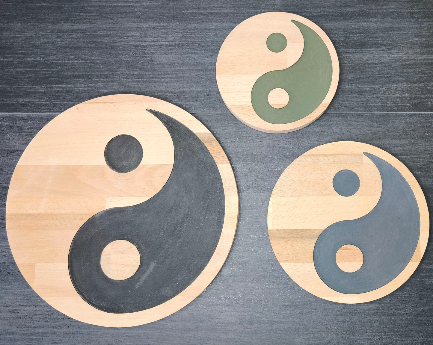 Yin Yang 29cm wooden decoration