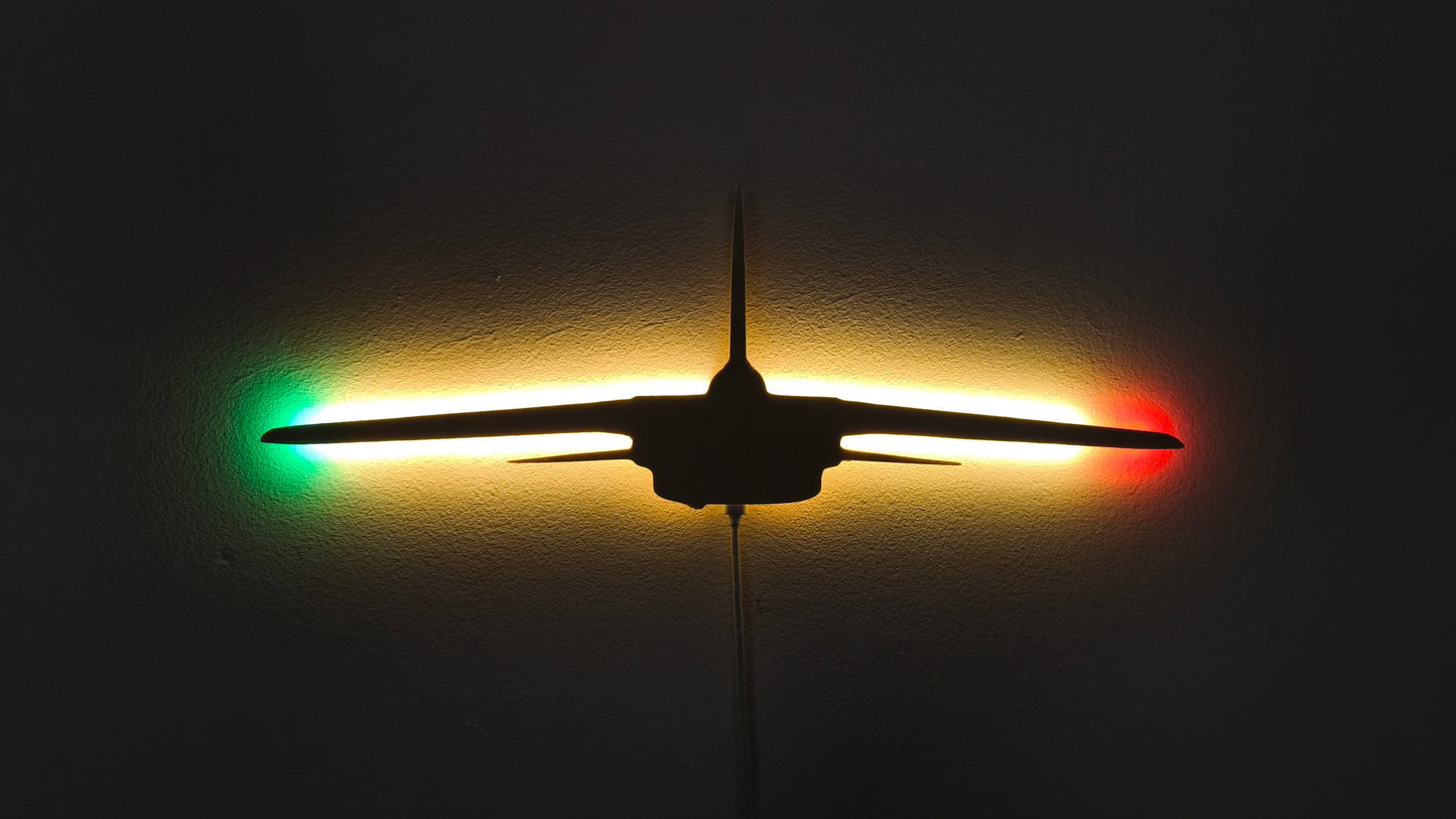 Panavia Tornado PA-200 Holz LED Wanddekoration / Nachtlicht (Vorderansicht)