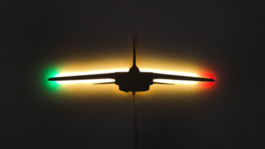 Panavia Tornado PA-200 Holz LED Wanddekoration / Nachtlicht (Vorderansicht)