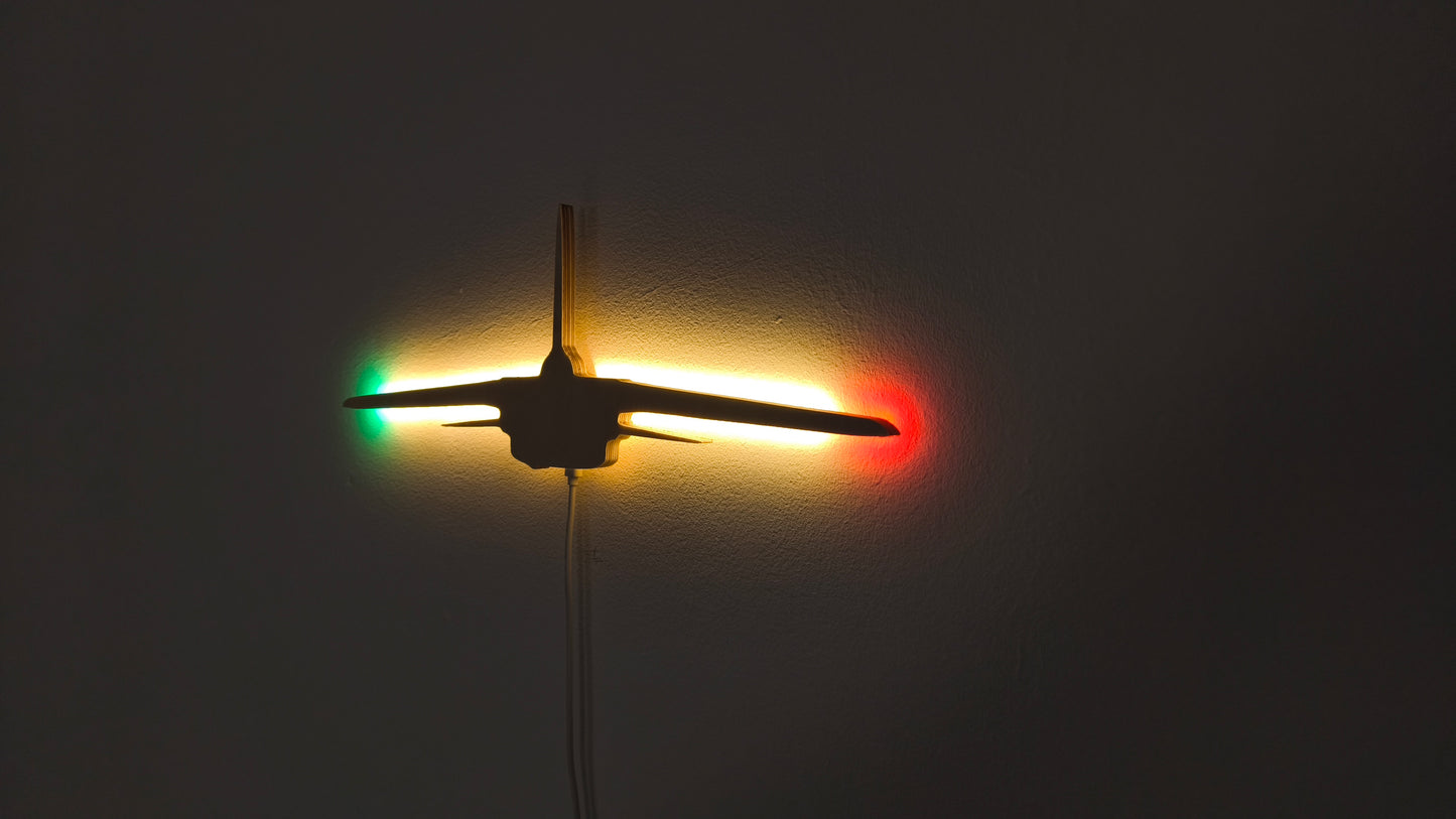 Panavia Tornado PA-200 Holz LED Wanddekoration / Nachtlicht (Vorderansicht)