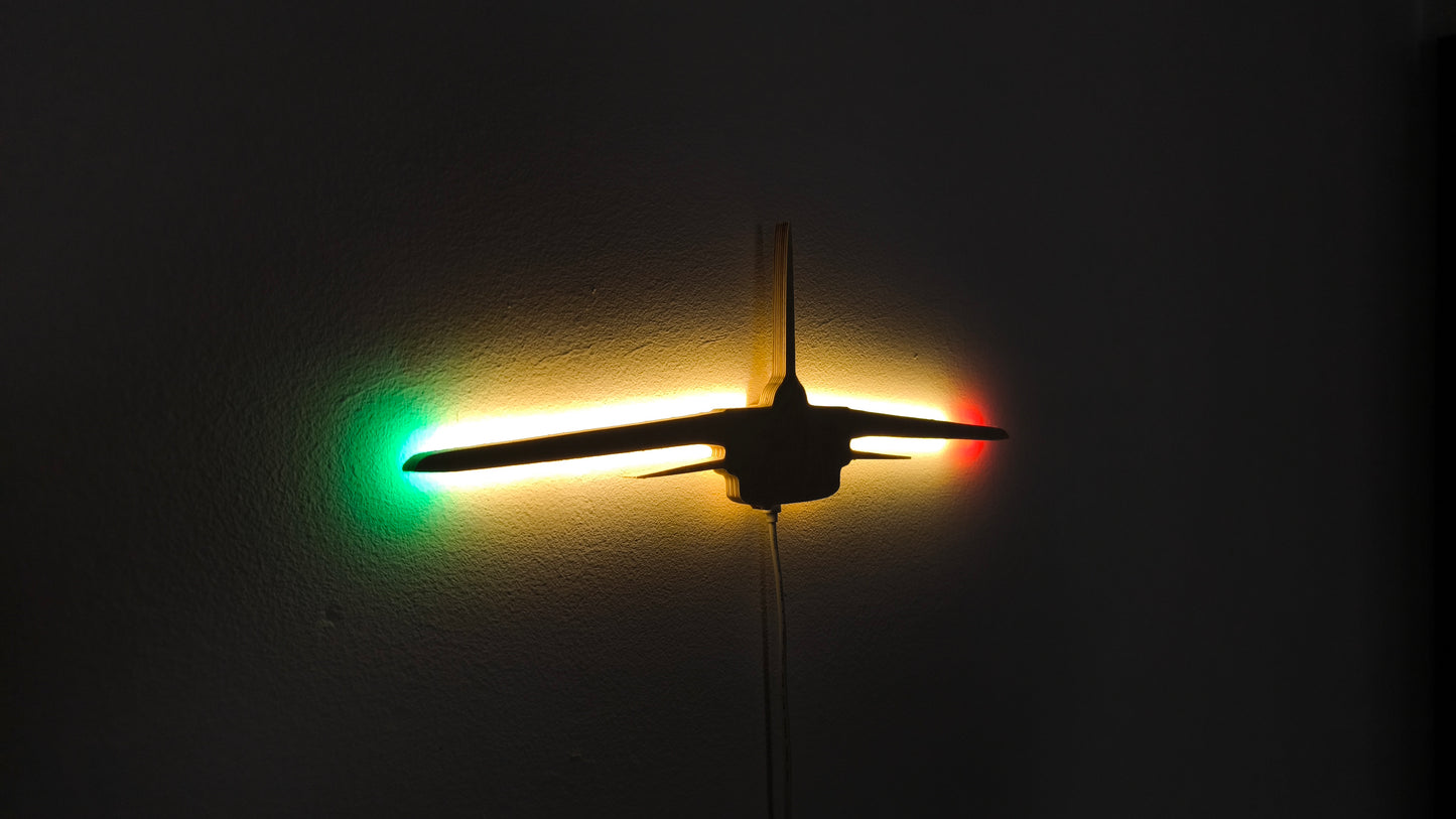 Panavia Tornado PA-200 Holz LED Wanddekoration / Nachtlicht (Vorderansicht)