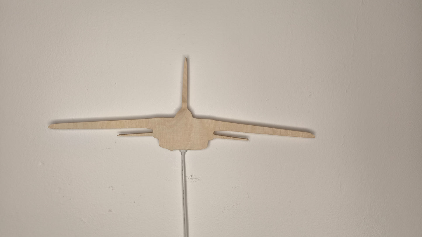 Panavia Tornado PA-200 Holz LED Wanddekoration / Nachtlicht (Vorderansicht)
