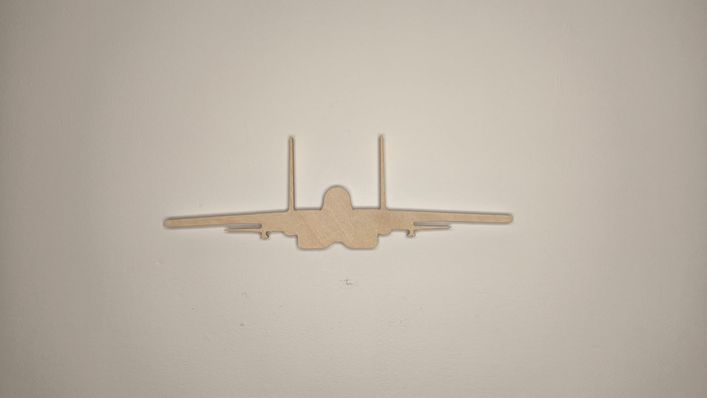 F15 Strike Eagle Holz LED Wanddekoration / Nachtlicht (Vorderansicht)