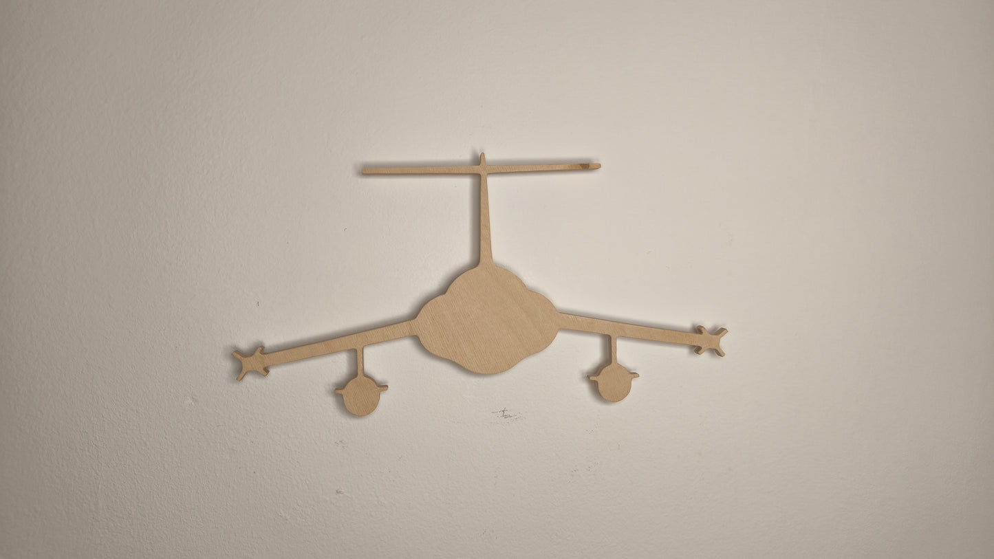 F104 Starfighter Holz LED Wanddekoration / Nachtlicht (Vorderansicht)