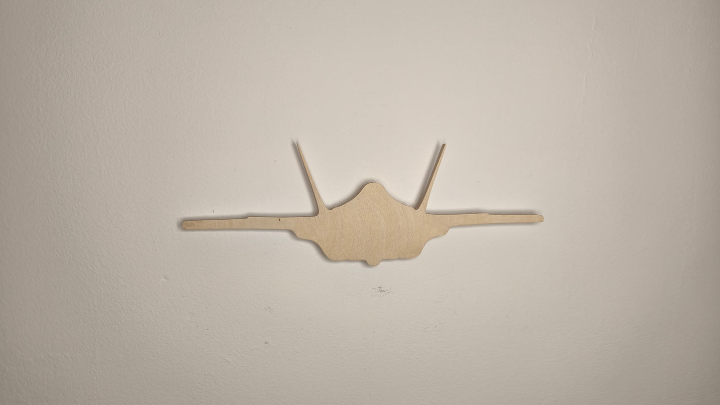 F35 A/B Lightning II Holz LED Wanddekoration / Nachtlicht (Vorderansicht)