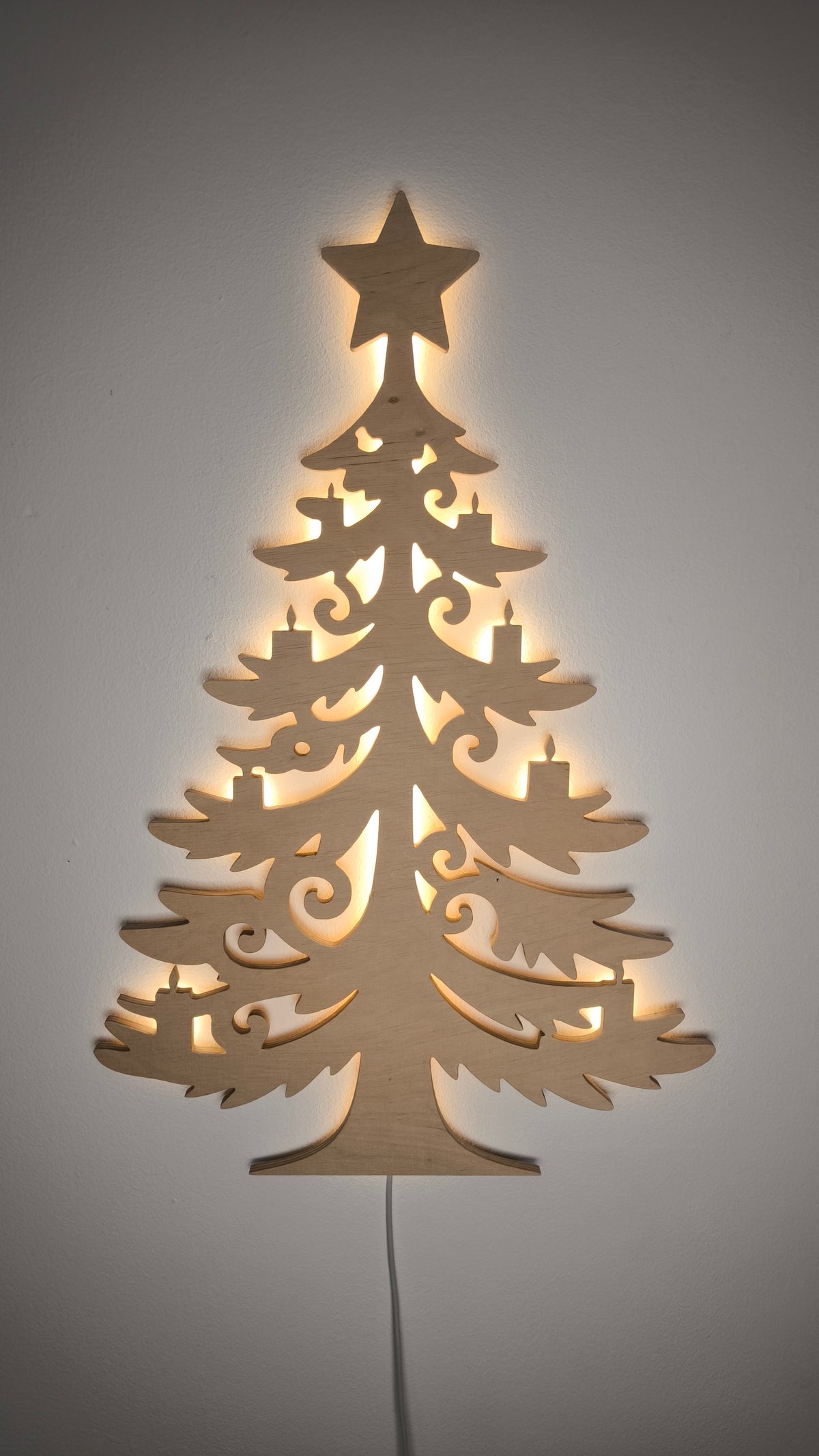 Weihnachtsbaum LED Wanddekoration / Nachtlicht