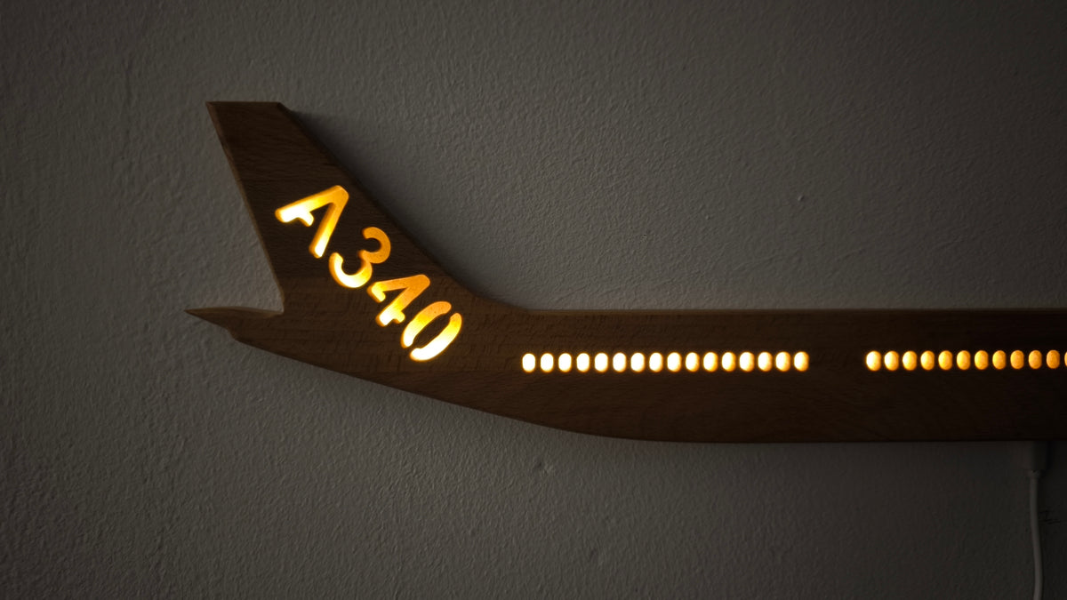 Airbus A340 A340-600 XXL (1:97)  LED Wall Decoration