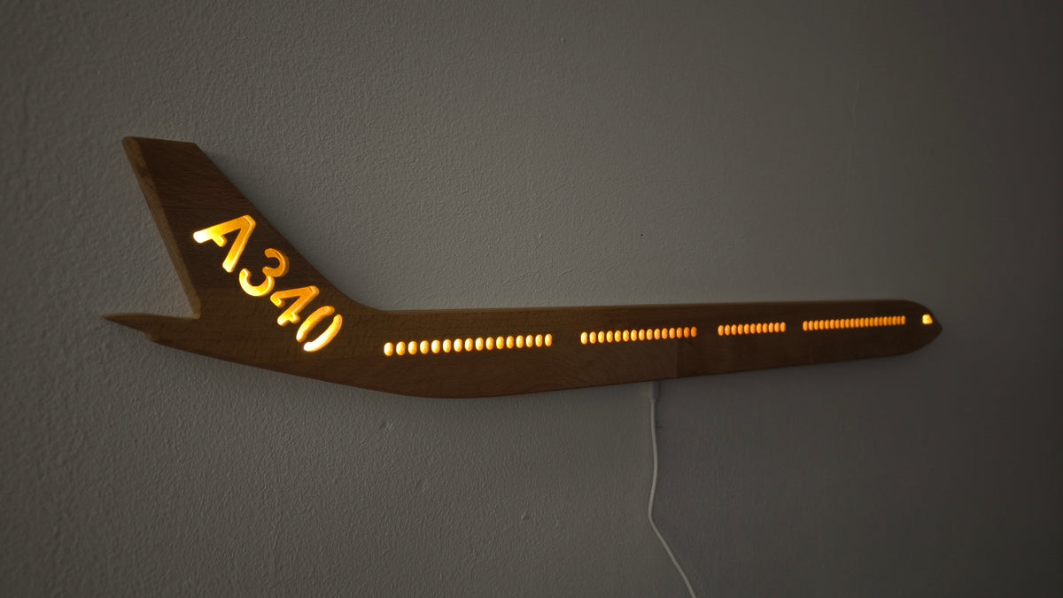 Airbus A340 A340-600 XXL (1:97)  LED Wall Decoration