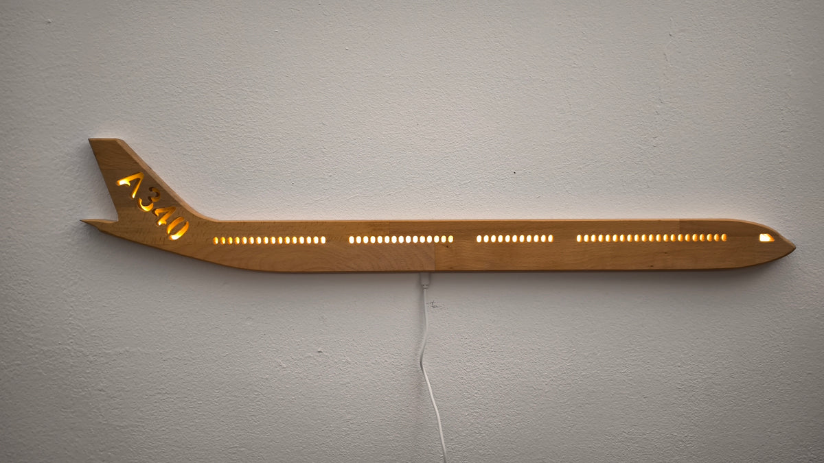 Airbus A340 A340-600 XXL (1:97)  LED Wall Decoration