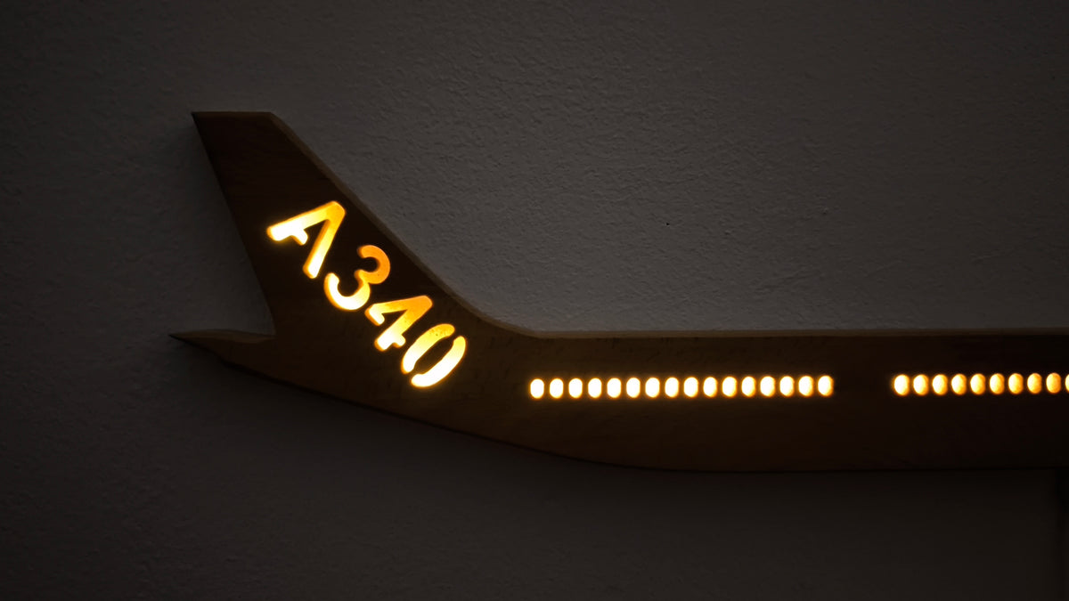 Airbus A340 A340-600 XXL (1:97)  LED Wall Decoration