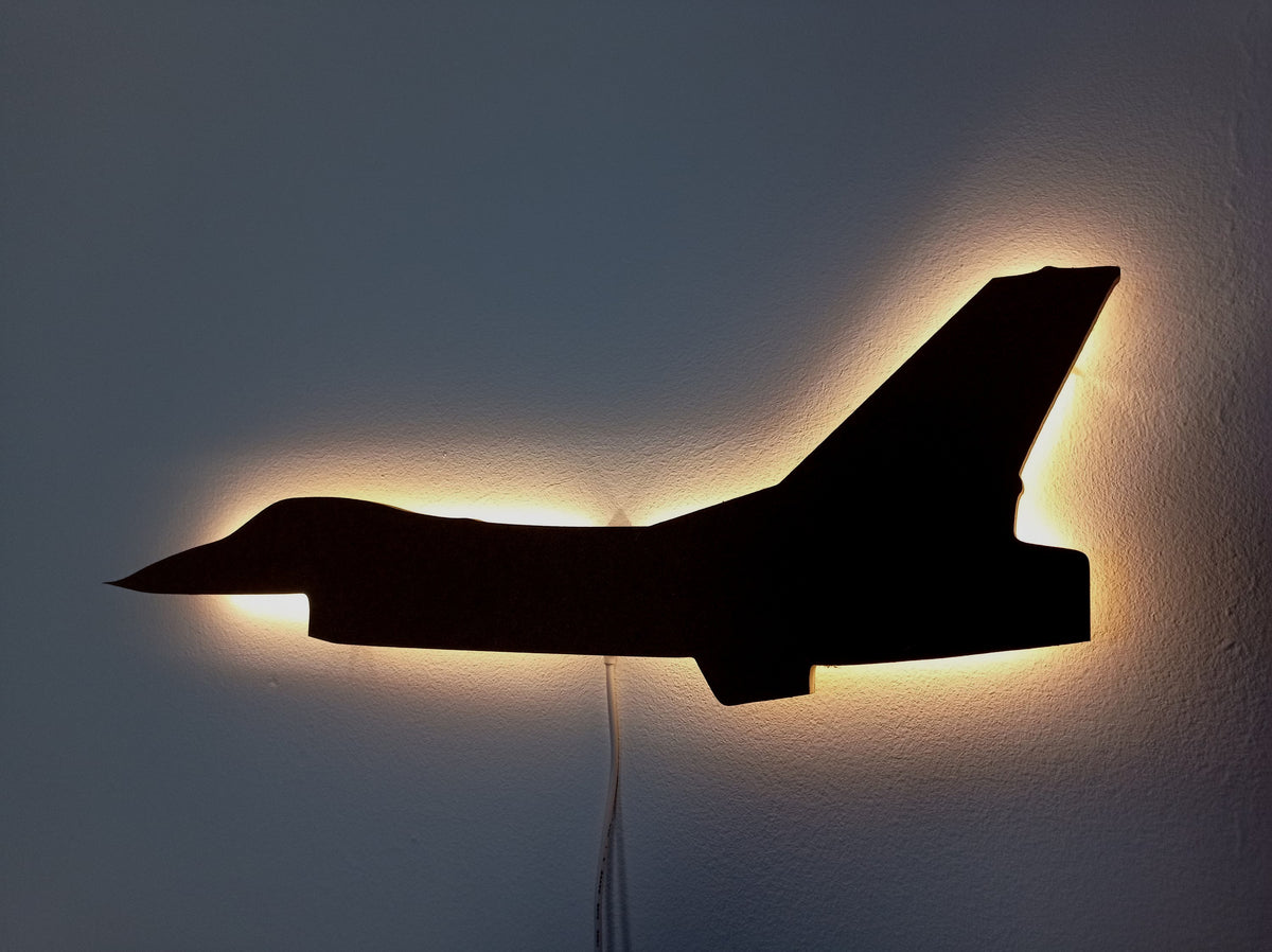 F16 Fighting Falcon / Viper LED Wall Decoration (side view)