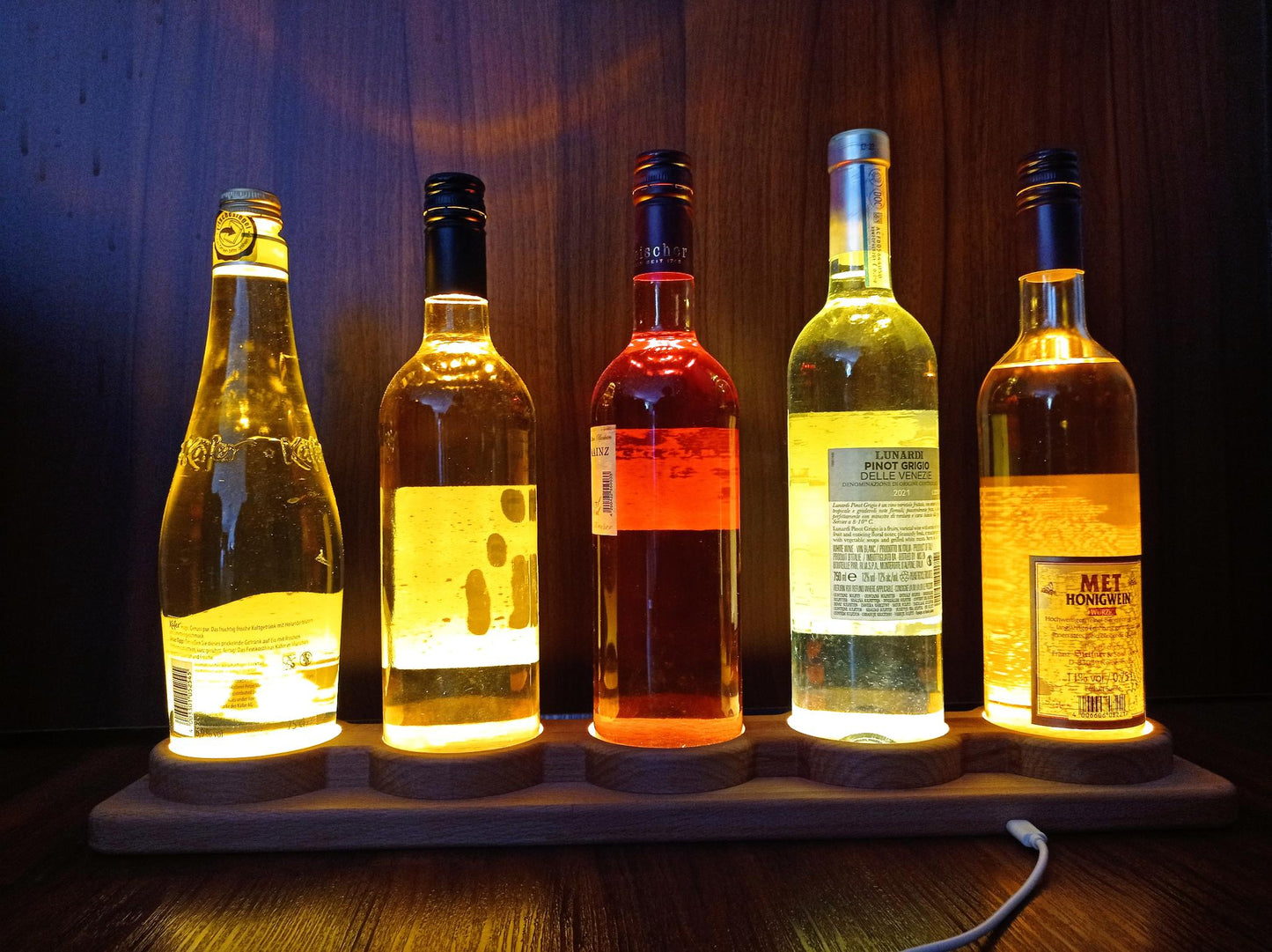Wein Weinhalter LED Nachtlicht / Tischlampe