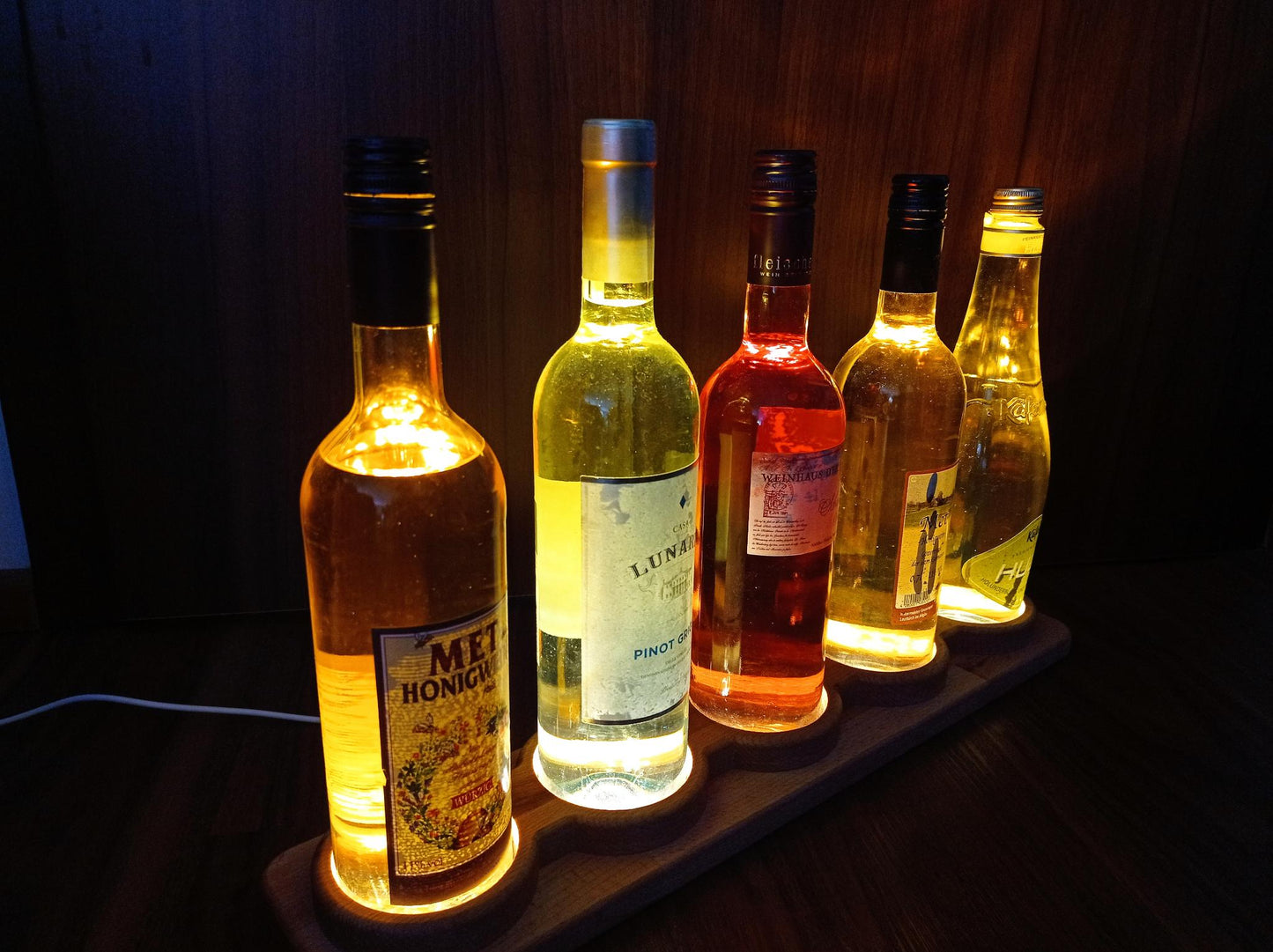 Wein Weinhalter LED Nachtlicht / Tischlampe