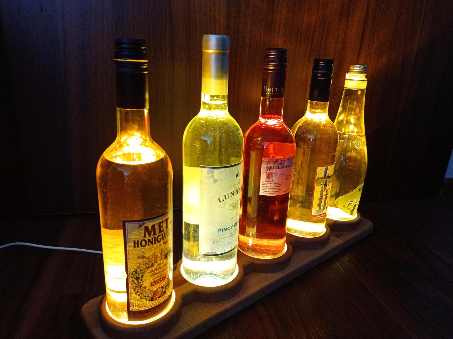 Wein Weinhalter LED Nachtlicht / Tischlampe