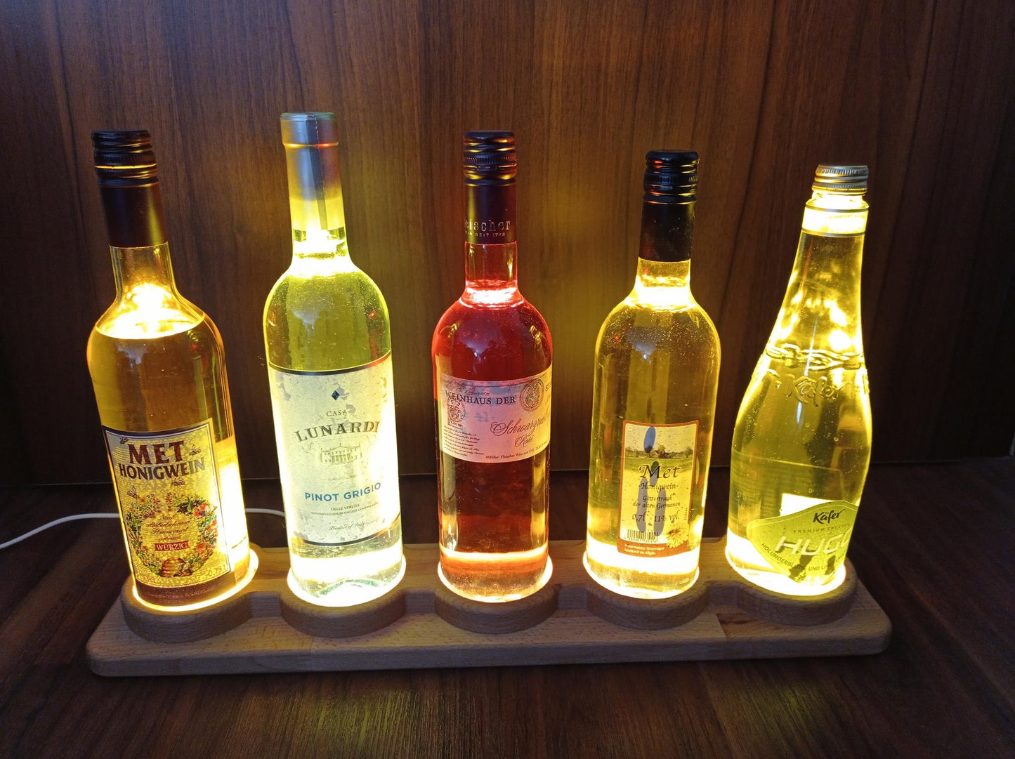 Wein Weinhalter LED Nachtlicht / Tischlampe