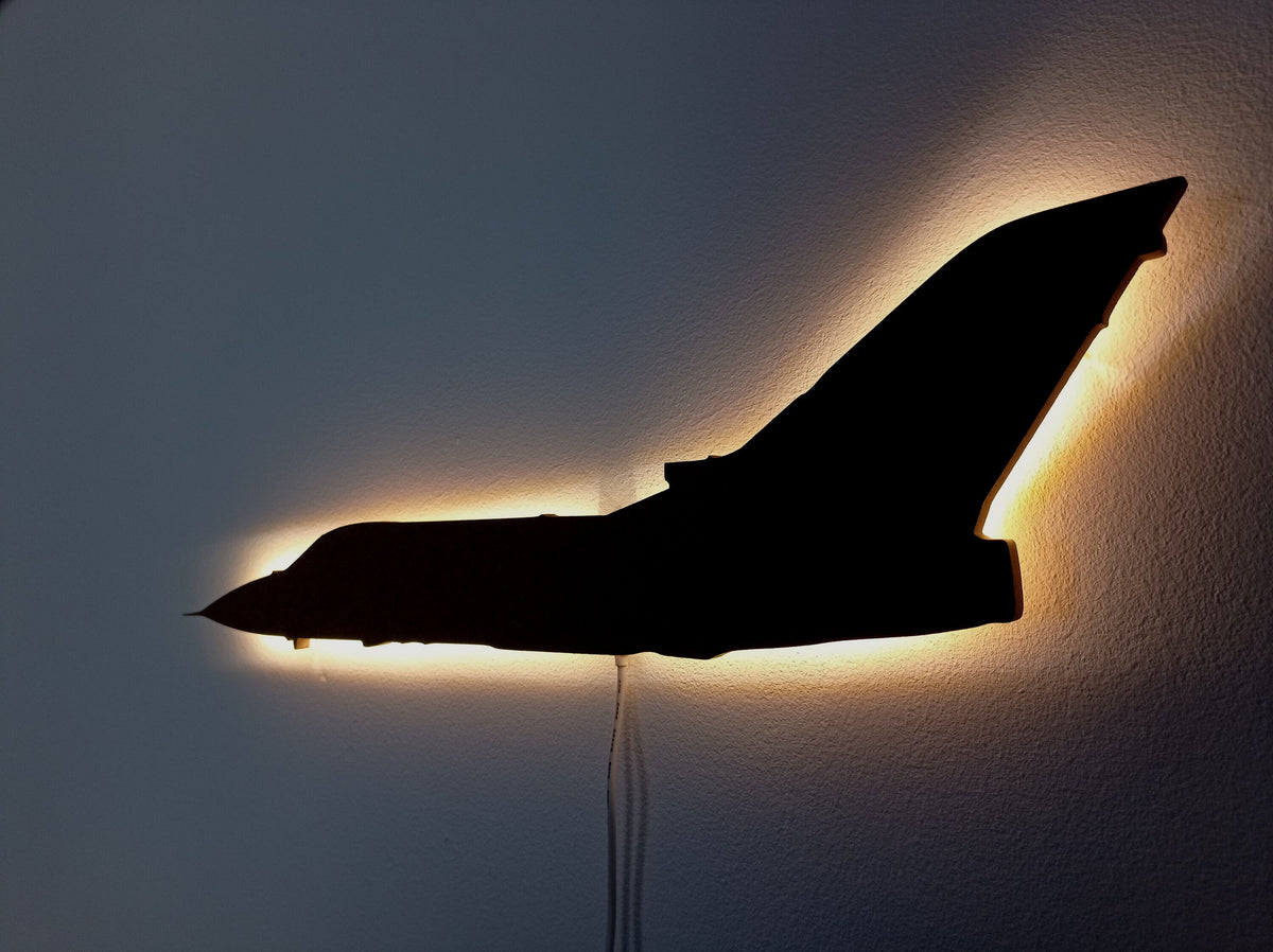 Panavia Tornado PA-200 Holz LED Wanddekoration / Nachtlicht (Seitenansicht)