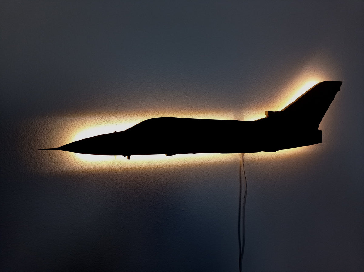 Panavia Tornado PA-200 Holz LED Wanddekoration / Nachtlicht (Seitenansicht)